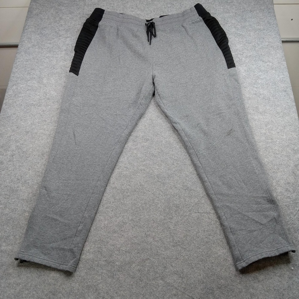 MTA Sport Pants Mens‎ 2XL Gray Joggers Sweatpants Elastic Waist Zip Ankle Lounge